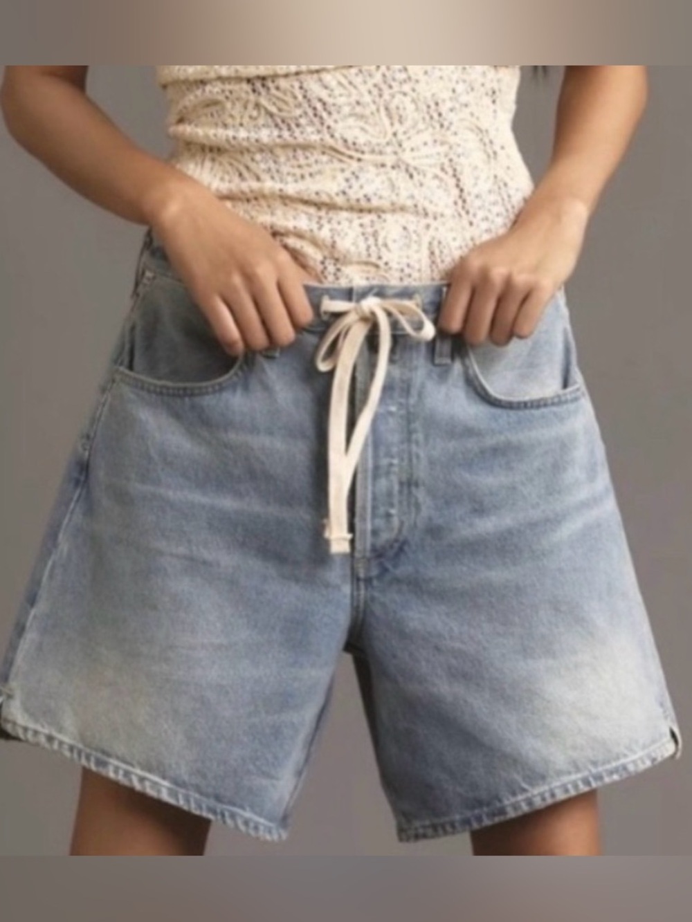 CITIZENS OF HUMANITY Brynn drawstring Jean shorts size 32